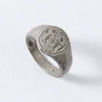 Ancient Greek Silver Ring // Warriors in Combat