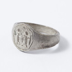 Ancient Greek Silver Ring // Warriors in Combat