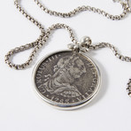 Huge Silver Shipwreck Coin Pendant