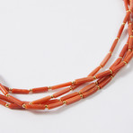 Egyptian New Kingdom coral bead necklace // 1570-1075 BC