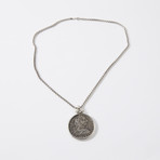 Huge Silver Shipwreck Coin Pendant