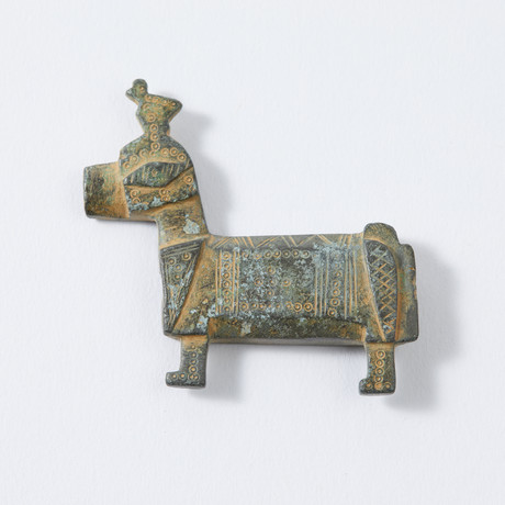 Late Roman Bronze Lock // Hound With Bird