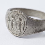 Ancient Greek Silver Ring // Warriors in Combat