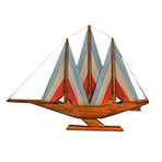 Vintage String Sailing Ship Art Sculpture