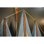 Vintage String Sailing Ship Art Sculpture