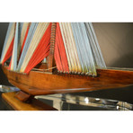 Vintage String Sailing Ship Art Sculpture