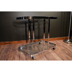 Mid-Century Modern 1970s Milo Baughman Chrome Bar Cart