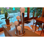 Sonneman 1970s Chrome Waterfall Lamps // Set of 2