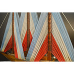 Vintage String Sailing Ship Art Sculpture