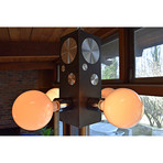 1970s 4-Sided Chandelier + Dimmer