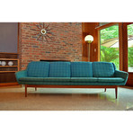 Mid-Century Original 1960s Danish Sofa by L. H. Hielle