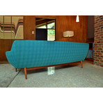 Mid-Century Original 1960s Danish Sofa by L. H. Hielle