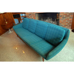 Mid-Century Original 1960s Danish Sofa by L. H. Hielle