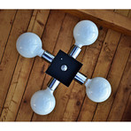 1970s 4-Sided Chandelier + Dimmer