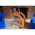 Mid-Century Modern Cantilever Bar Cart