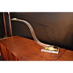 Large Vintage Cobra Lucite Desk Lamp