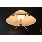 Mid-Century Circle Tripod Lamp + Rice Paper Shade