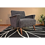 Mid-Century Space Age Atomic Velvet Arm Chair