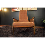 Mid-Century Sculptural Lounge Chair + Ottoman