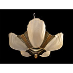 Art Deco 5-Light Slip Shade Chandelier