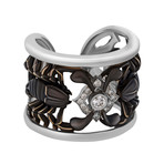 Magerit Scorpion Banda 18k White Gold Diamond Ring // Ring Size: 6