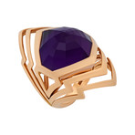 Stephen Webster Lady Stardust 18k Rose Gold Amethyst + White Mother of Pearl Resort Ring // Ring Size: 7