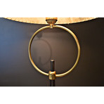 Mid-Century Circle Tripod Lamp + Rice Paper Shade