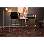 Mid-Century Tubular Chrome 'Arcadia' Bar Stools by Jerry Johnson // Set of 2