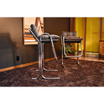 Mid-Century Tubular Chrome 'Arcadia' Bar Stools by Jerry Johnson // Set of 2