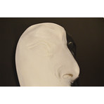 Plaster Black + White Face Wall Art Sculpture