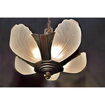 Art Deco 5-Light Slip Shade Chandelier