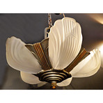 Art Deco 5-Light Slip Shade Chandelier