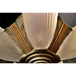 Art Deco 5-Light Slip Shade Chandelier