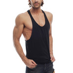 Over-dyed Muscle Tank // Black (L)
