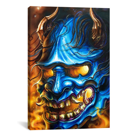 Hannya Mask by Derek Turcotte (18"W x 26"H x 0.75"D)