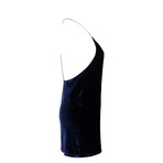 Amiri // Velvet Chain Strap Slip Dress // Blue (34)