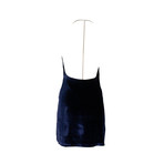 Amiri // Velvet Chain Strap Slip Dress // Blue (34)