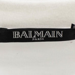 Balmain Paris // Short Sleeve Signature Cotton T-Shirt // White (42)