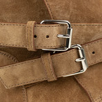 Amiri // Suede Leather Buckle Boots // Brown (US: 7)