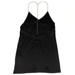 Amiri // Silk V Neck T Back Chain Strap Slip Dress // Black (34)