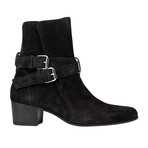 Amiri // Suede Leather Buckle Boots // Black (US: 7)