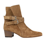 Amiri // Suede Leather Buckle Boots // Brown (US: 7)