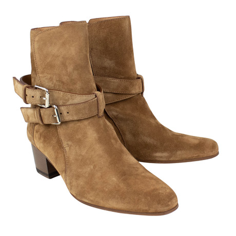 Amiri // Suede Leather Buckle Boots // Brown (US: 7)