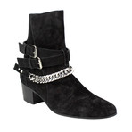 Amiri // Suede Leather Chain Buckle Boots // Black (US: 7)