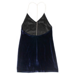 Amiri // Velvet Chain Strap Slip Dress // Blue (34)