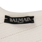 Balmain Paris // Sleeveless Knit Bodysuit // White (34)