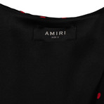 Amiri // Dot No Shoulder Long Sleeve Silk Dress // Black (34)