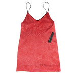 Amiri // Silk Tie Dye Leather Strap Slip Dress // Red (34)