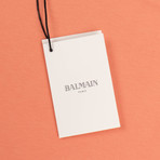 Balmain Paris // Peach Sleeveless Cotton Logo T-Shirt // Peach (34)