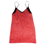 Amiri // Silk Tie Dye Leather Strap Slip Dress // Red (34)